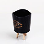 Büro Ev Ofis Dekoru için 2ADET Ahşap Ayak Fonksiyonel Mini Sunum Saksı Seti