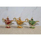 Büro Ev Ofis Dekoru için Lüks Taşlı Mini Alaaddin Lamba Biblosu