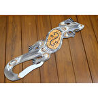 Büro Ev Ofis Dekoru için Duvara Asmali Ahşap Kertenkele Objesi