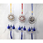 Büro Ev Ofis Dekoru için Metal Nazar Boncuğu Tip Rüzgar Çanı