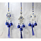 Büro Ev Ofis Dekoru için Metal Nazar Boncuğu Motif Rüzgar Çanı