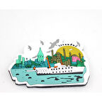 Büro Ev Ofis Dekoru için İstanbul Tema Hediye Magnet