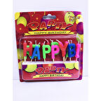 Büro Ev Ofis Dekoru için Renkli Happy Birthday Tarz Mum