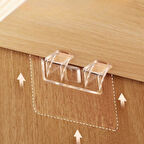 Büro Ev Ofis Düzeni için 4ADET Güçlü Yapışır Dolap İçi Raf Tutucu Destek Aparat Seti