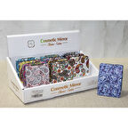 Büro Ev Ofis Personel Hediyesi için Taşlı İnce Dörtgen Tarz El Aynası