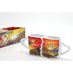 Büro Ev Ofis Hediyesi için 2PARÇA Yöresel Motif Kupa Bardak Seti