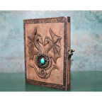 Büro Ev Ofis Hediyesi için Deri Taşlı Tasarım Defter