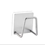 Büro Ev Ofis için Tekli Yapışkanlı Çelik Drenaj Mutfak Banyo Askı Rafı