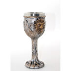 Büro Ev Ofis İçecek Keyfi için Paslanmaz Çelik Bardak Aslan Büstü Stil Kadeh