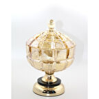 Büro Ev Ofis Hediyesi için Kapaklı Tasarım Cam Lokumluk Şekerlik