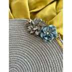 Büro Ev Ofis Sofra Keyfi için 39CM Çiçekli Jüt Örme Amerikan Servis Altlığı Supla