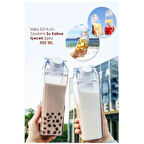 Büro Ev Ofis Mutfağı için Süt Kutu Tasarımlı İçecek Şişesi