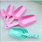 Büro Ev Ofis Mutfağı için 4PARÇA Ölçücu Kürek Erzak Ölçek Küreği Seti