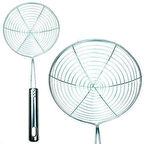 Büro Ev Ofis Mutfağı için 35CM Paslanmaz Çelik Tel Kevgir Süzgeç Kızartma Haşlama Süzgeci