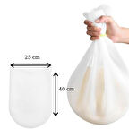 Büro Ev Ofis Mutfağı için Şeffaf Silikon Ekmek Makarna Mantı  Hamuru Yoğurma Torbası