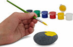 Büro Ev Ofis Hobi Atölyesi için Taş Boyama El Beceri Taş Boya Fırça El Sanatı Seti