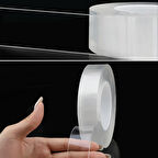 Büro Ev Ofis Tamir Tadilatı için 3CMx2MT Şeffaf Çift Taraf Silikon Jel Yapıştırıcı Bant