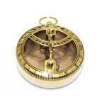 Büro Ev Ofis Hediyesi için Masaüstü  Tip Pirinç Yapım Güneş Saatli Prestij Pusula