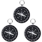 Büro Ev Ofis Hediyesi için Mini Silver Alüminyum Paslanmaz Yön Pusulası