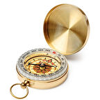Büro Ev Ofis Kamp Keyfi için Golden Metal Oval  Sızdırmaz Fosforlu Pusula