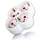 Büro Ev Ofis için 4 Pirizli Topraklı Fişli Grup Priz