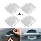 Büro Ev Ofis Arabası için Araç Dışı 4ADET Oto Kapı Kolu Koruyucu Film Seti