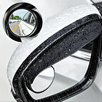 Büro Ev Ofis Arabası için 2ADET Araç Yan Ayna Karbon Fiber Oto Kar Yağmur Korur Kalkanı Visör