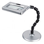 Büro Ev Ofis Hediyesi için Led Işıklı Akrobat Mercekli Büyüteç Masaüstü Çalışma Büyüteci