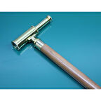 Büro Ev Ofis Hediyesi için Pirinç Dürbün Tipi Tutacaklı Ahşap Baston