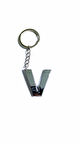 Büro Ev Ofis Hediyesi için V-HARF Plastik Krom Kaplama Plastik Çanta Süsü Anahtarlık