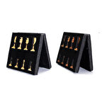 Büro Ev Ofis Hediyesi için Ahşap Tasarımlı Satranç Taşı Seti