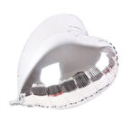 Büro Ev Ofis Etkinik Balonları için 45CM Silver Kalp Folyo Balon