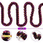 Büro Ev Ofis Etkinik Süsleri için 180CM Mor Turuncu Çift Renk Sim Süs