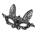 Büro Ev Ofis Etkinlik Gösteri Balo Kostüm Maskesi için Siyah Dantel Kesim İşli Maske