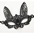 Büro Ev Ofis Etkinlik Gösteri Balo Kostümü için Siyah Dantel Kesim Maske