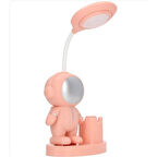 Büro Ev Ofis Hediyesi için Kalemlikli Astronot Stil Esnek Led Işıklı Masa Lambası