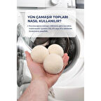 Büro Ev Ofis Çamaşır Makinesi için 3ADET Yün Kurutma Topu Seti