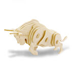 Büro Ev Ofis Çocuk Hediyesi için 3D Ahşap Boğa Motifli Yapboz Puzzle