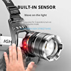 Büro Ev Ofis İş Güvenliği için Şarjlı Sensörlü Zoomlu Kafa Lambası