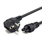 Büro Ev Ofis Cihazı için 1,2MT 0,75MM 500W 28PIN Siyah Yonca Power Güç Kablosu