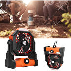 Büro Ev Ofis Yazlık için Şarjlı Mini Vantilatör Şarjlı Led Işıklı Serinletici Kare Fan