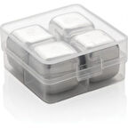 Büro Ev Ofis Mutfağı için 4PARÇA Çelik Metal Kaplama Buz Taşı