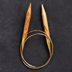 Büro Ev Ofis Hobi Dikiş Atölyesi için 100CM 12MM Zeytin Ağacı Misinalı Örgü Şişi