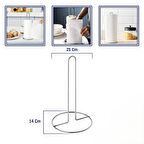 Büro Ev Ofis Mutfak Düzeni için Krom Dik Kağıt Havlu Tutucu Havluluk