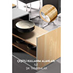 Büro Ev Ofis Mutfağı için 5MT Ahşap Motif Yapışkanlı Kaplama Folyosu