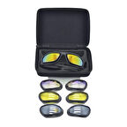 Büro Ev Ofis Depo Atölye İş Güvenliği için Çok Lensli Tactical Gözlük Seti