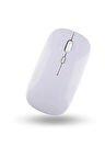 Büro Ev Ofis Bilgisayarı için Beyaz Bluetooth Mouse