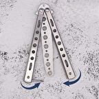 Büro Ev Ofis Kişisel Saç Bakımı için Gri Paslanmaz Çelik Katlanır Kelebek Stil Tarak