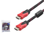 Büro Ev Ofis Cihazları için 300CM Siyah Kırmızı Hdmi Kablo