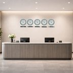 Büro Ev Ofis Dekoru için 5ADET 36CM Turkuaz Trend Tarz Tabelalı Dünya Saatleri
